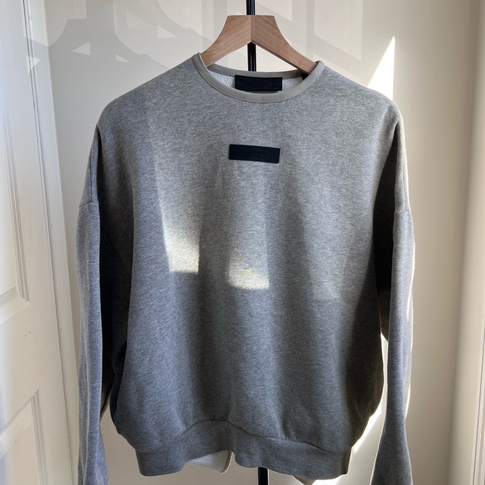 Essentials Men's Crewneck Sweatshirt in Heather Gray